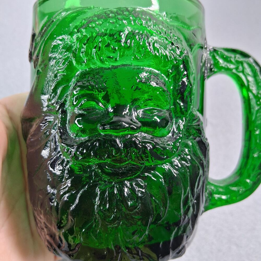 Vintage Emerald Green Santa Clause Coffee / Tea Mug